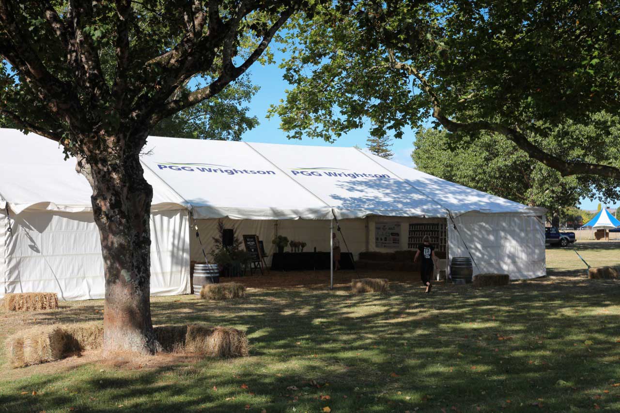 Image of a marquee at Solway Showgrounds