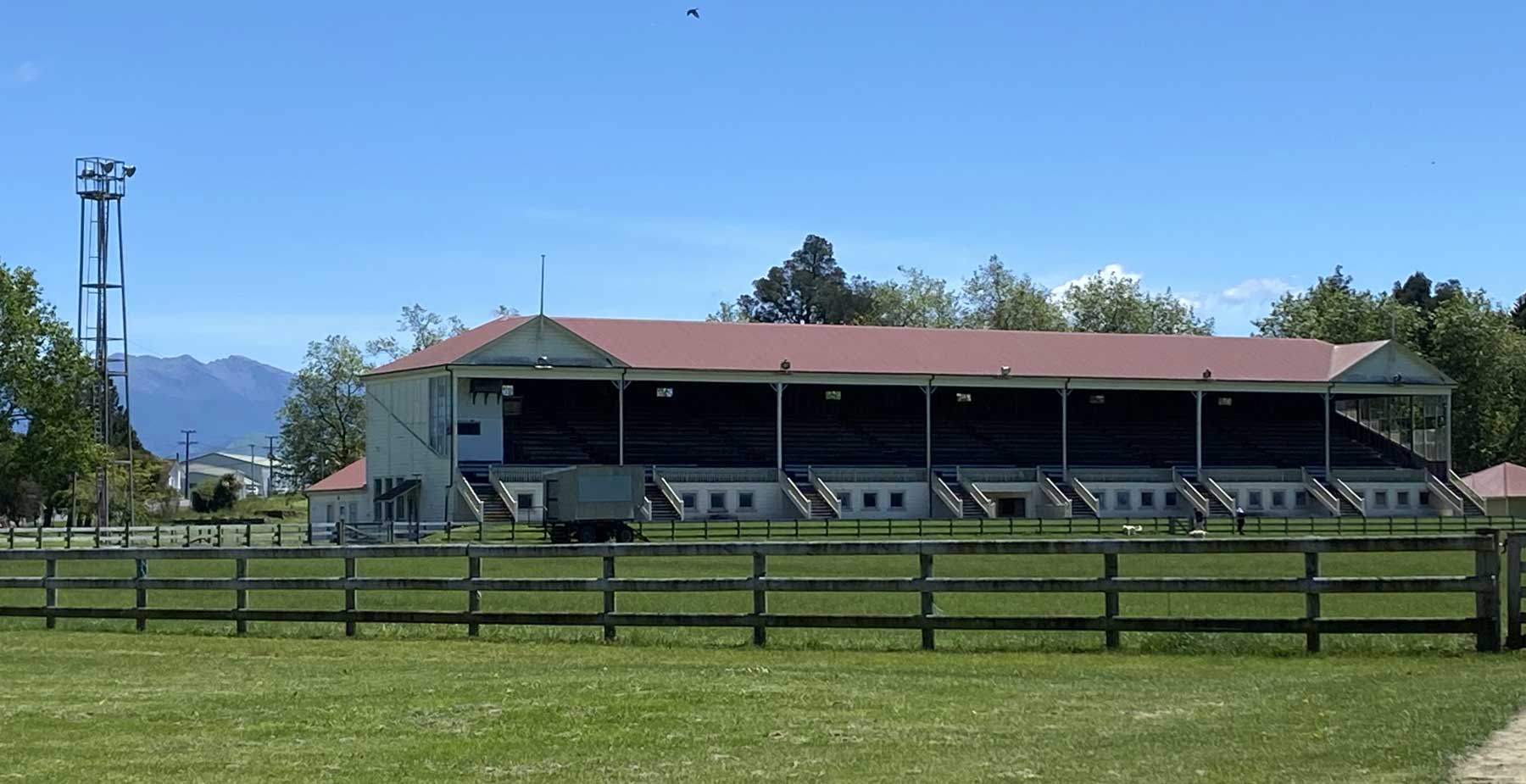 An image of the grandstand at solway showgrounds